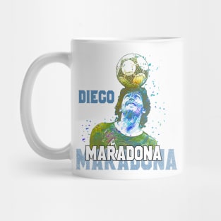 Diego Maradona The Legend Retro Style Fan Art Mug